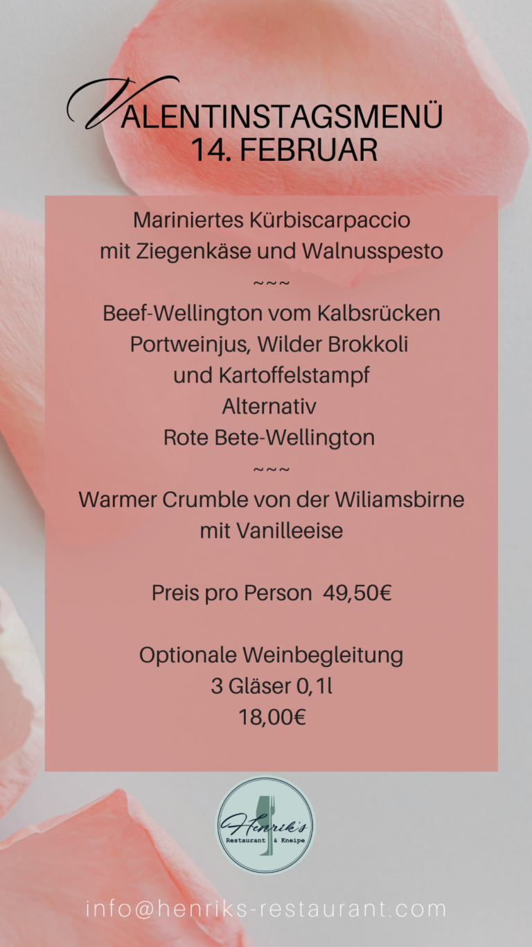 Valentinstagsmenü